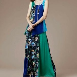 Diane von Furstenburg Layered Silk Maxi Dress